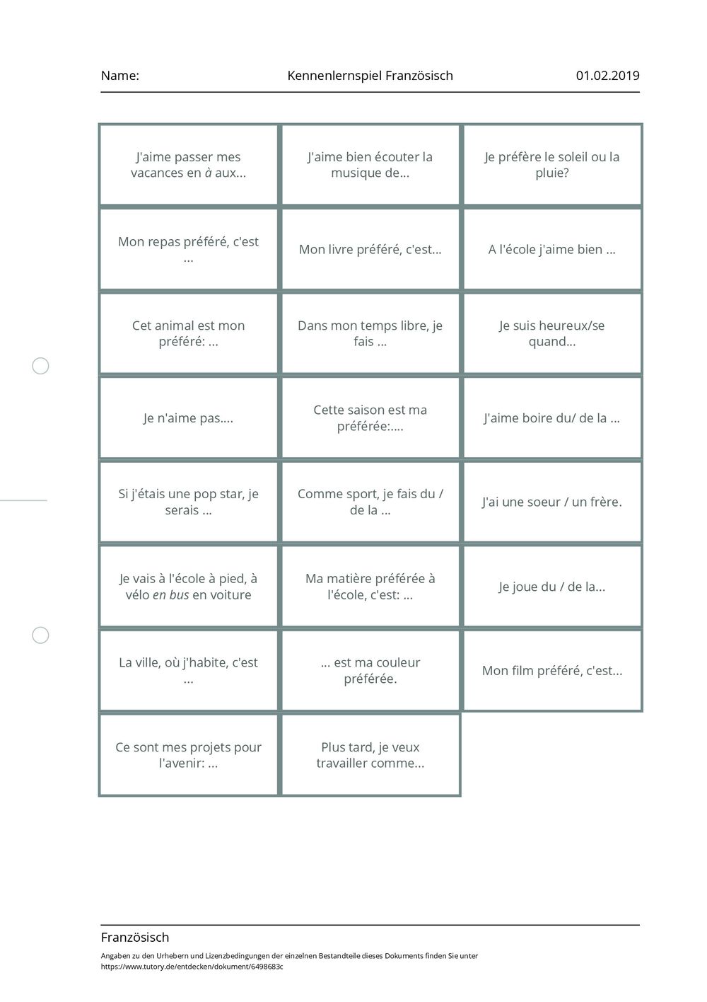 Kennenlernen dialog französisch