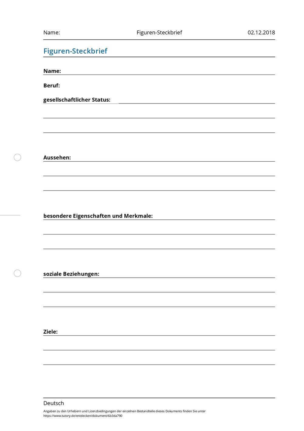 Wat is de betekenis van Steckbrief Ensie