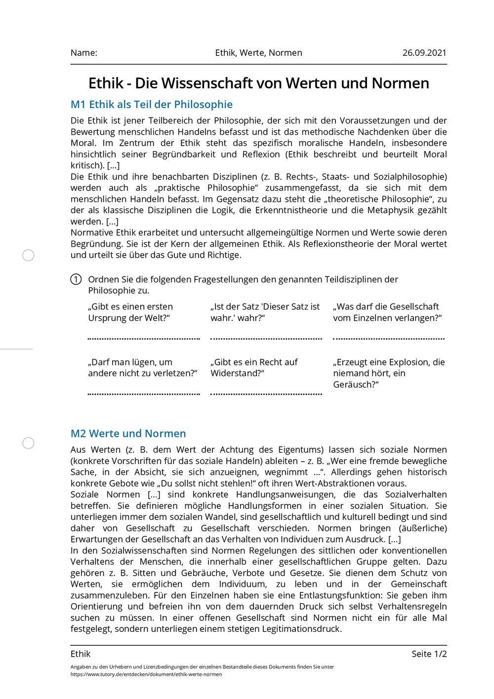 Arbeitsblatt Ethik Werte Normen Ethik Tutory de arbeitsblatt-ethik-werte-normen-ethik-tutory-de