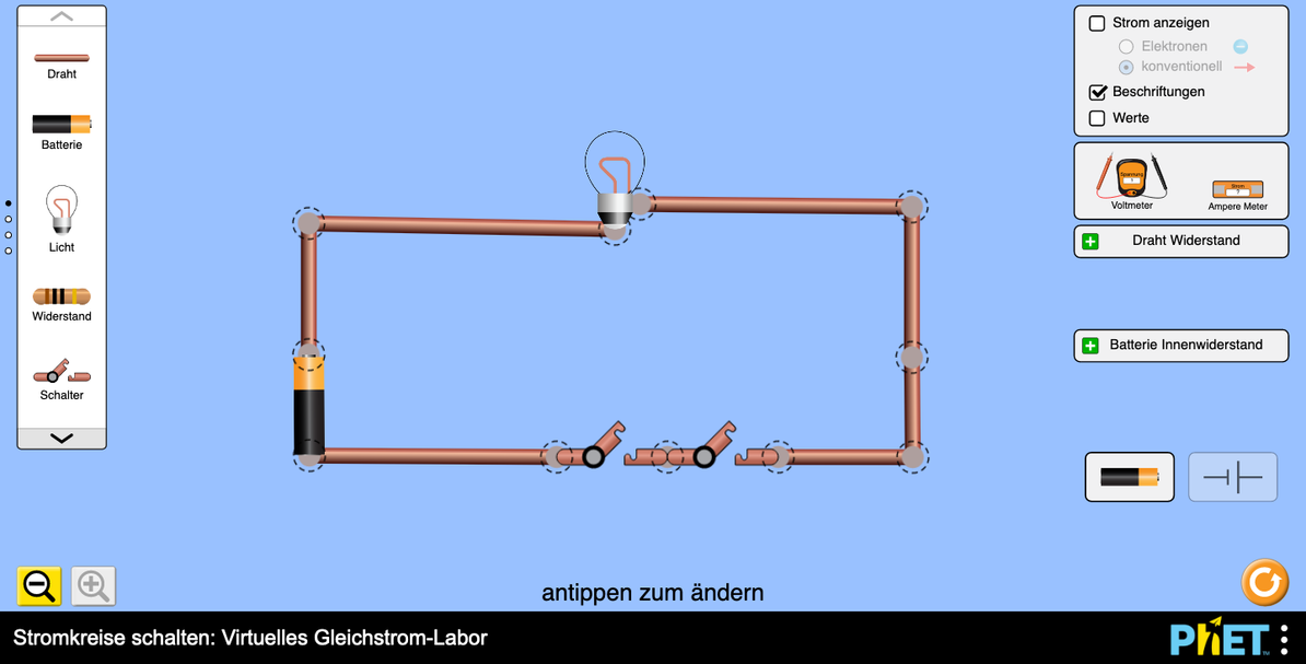 Arbeitsblatt Elektrische Schaltungen Naturwissenschaft & Physik tutory.de