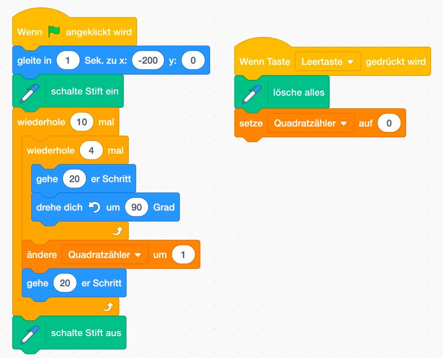 Arbeitsblatt - Einführung Programmierung mit Scratch 3 - Informatik