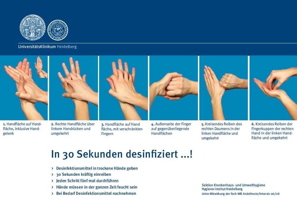 Arbeitsblatt - Händedesinfektion Informationen - tutory.de