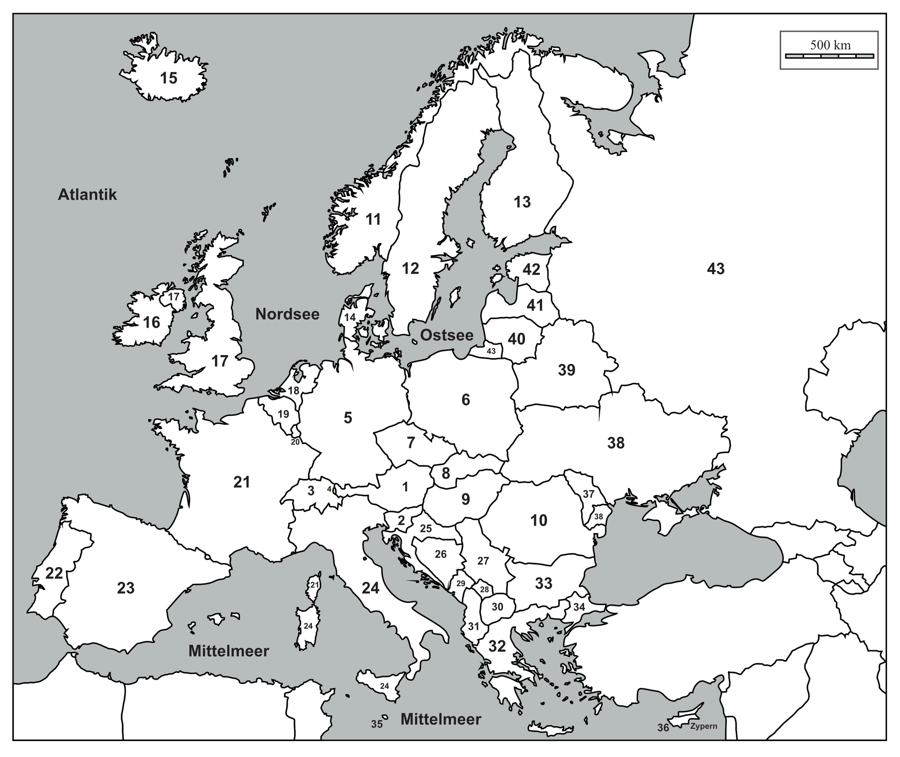 Arbeitsblatt Europäische Union Karte Politik & Wirtschaft tutory.de